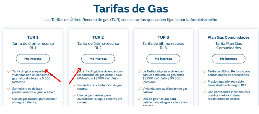 contratar TUR por la web de Comercializadora Regulada Naturgy