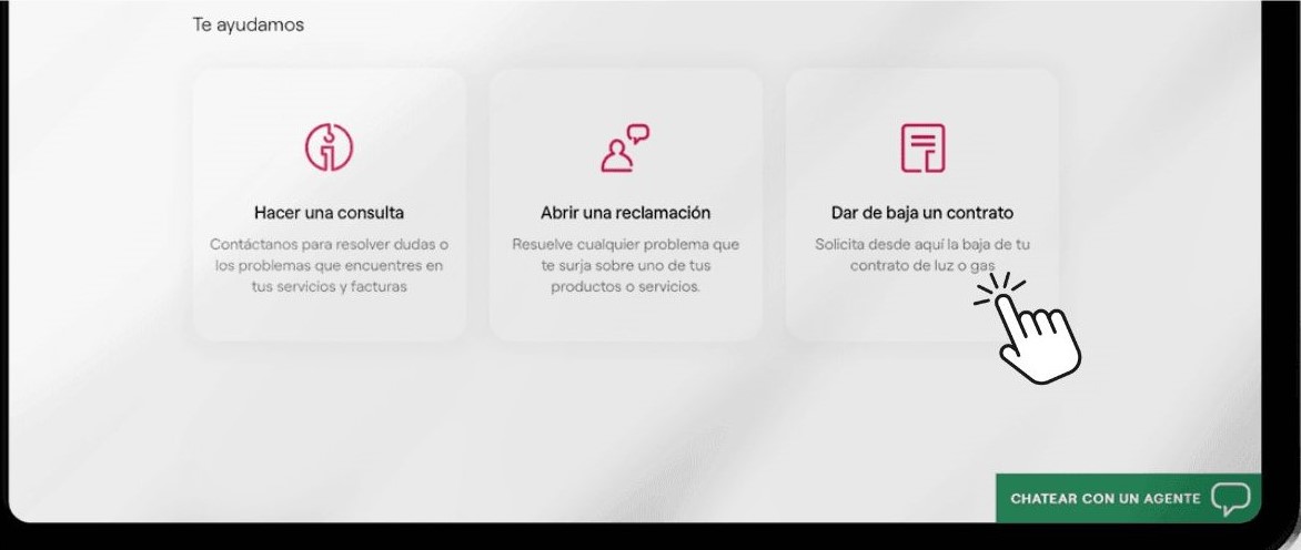 baja suministro área clientes Endesa