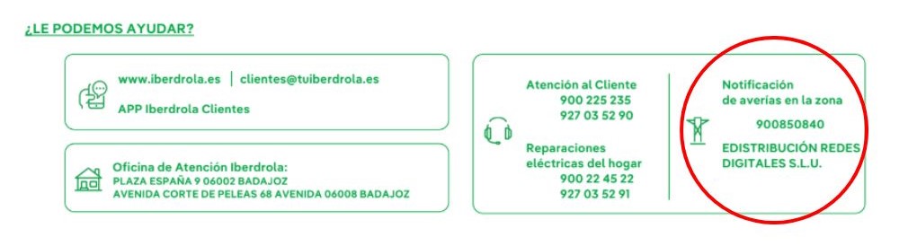 Factura de Iberdrola