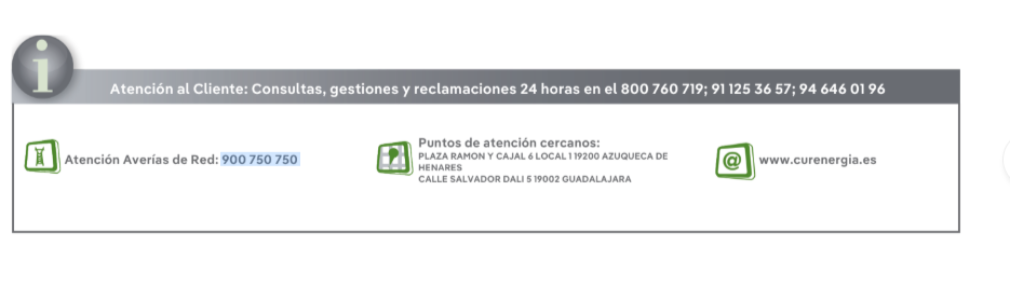 facturas de gas de Curenergía